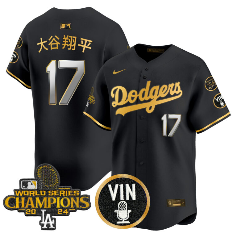 Men Los Angeles Dodgers #17 Ohtani black Sakura Edition Nike MLB 2025 Jersey style 6